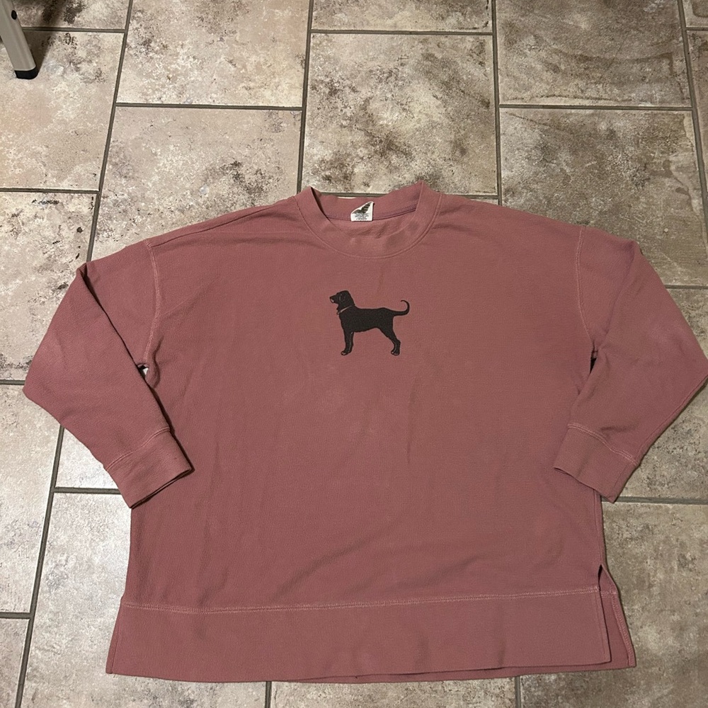 The Black Dog - crewneck pink sweatshirt